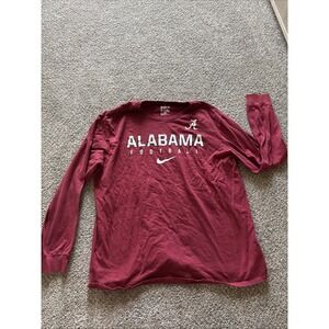 Nike Red Long Sleeve Alabama Football University T-Shirt Size XXL